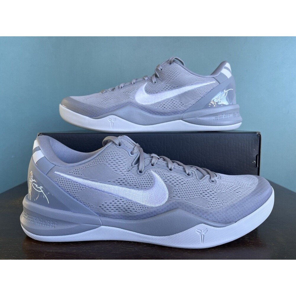 Nike Kobe 8 Protro Wolf Grey Basketball Shoes Men's Size 12 HF9550-002